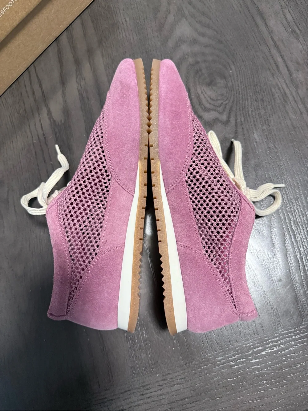 Seychelles Naples Sneakers Women’s 9 Mauve Pink Suede Mesh Lace Up Shoes NWB